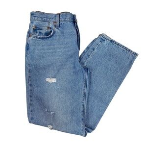 Levi's Premium 501 Distressed Jeans Women’s 29x32 Light Wash Denim Button Fly